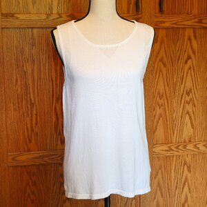 Jones New York sleeveless knit pullover cream medium